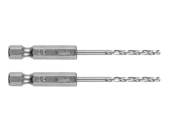 Hex Metal Drill 2.5 mm. 2 pcs.