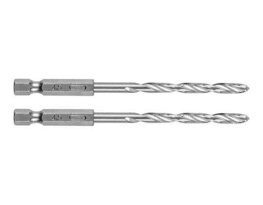 Metal drill Hex 4.5 mm. 2 pcs.