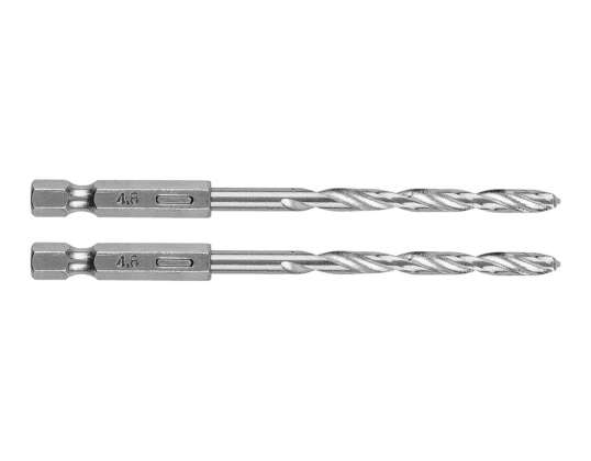 Metal Drill Bit Hex 4.8 mm. 2 pcs.