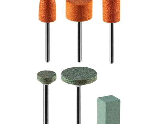 Zubehör für Mini-Schleifmaschinen. Schleifsteine. Set mit 11 Teilen.