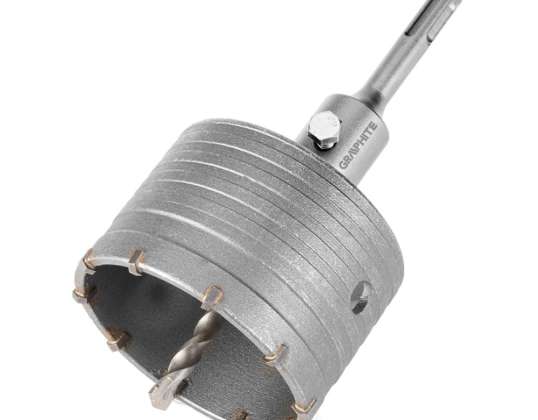 Lochkrone 85 mm mit SDS-Adapter und Führungsbohrer