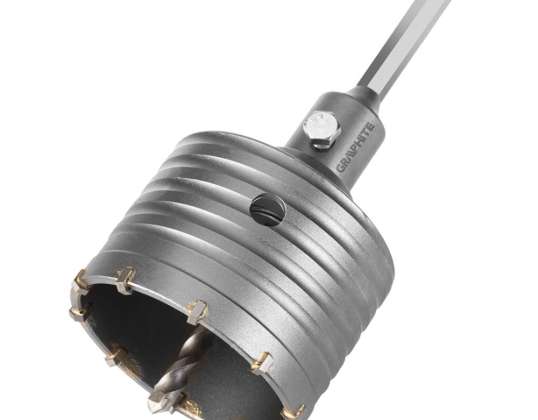 Hartmetall-Lochsäge 80 mm mit HEX-Adapter und Führungsbohrer