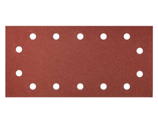 Schleifpapier mit Klettverschluss 115 x 230 mm. K240. 5 Stück. mit Löchern