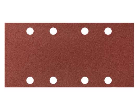 Schleifpapier mit Klettverschluss 93 x 185 mm. K240. 5 Stück. mit Löchern