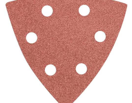 Delta sandpapir med borrelås 93 x 93 mm K 120 5 stk. med hull