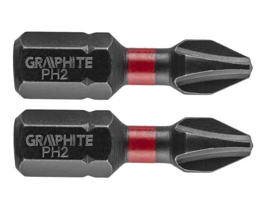 Impact bits PH2 x 25 mm. 2 st.