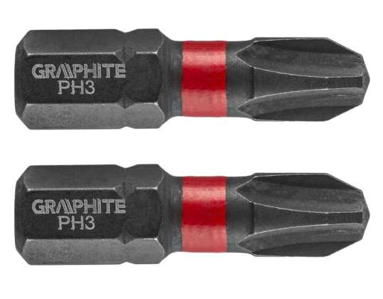 Impact bits PH3 x 25 mm. 2 pcs.