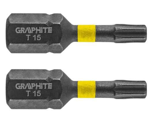 Impact bits TX15 x 25 mm. 2 st.