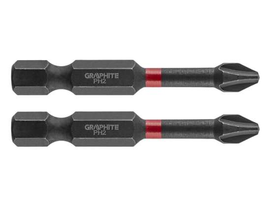 Darbe uçları PH2 x 50 mm. 2 adet.