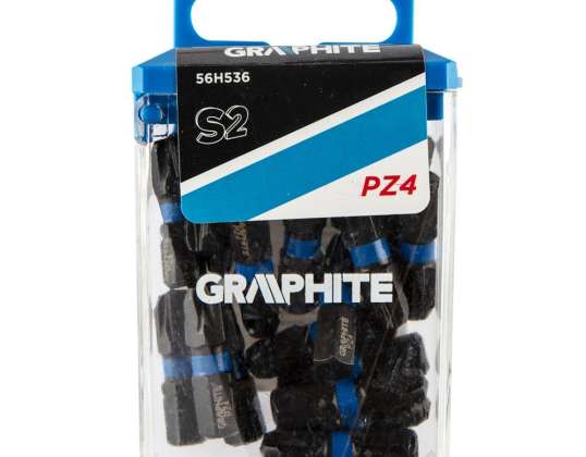 Impact bits PZ4 x 25 mm. 20 stuks.