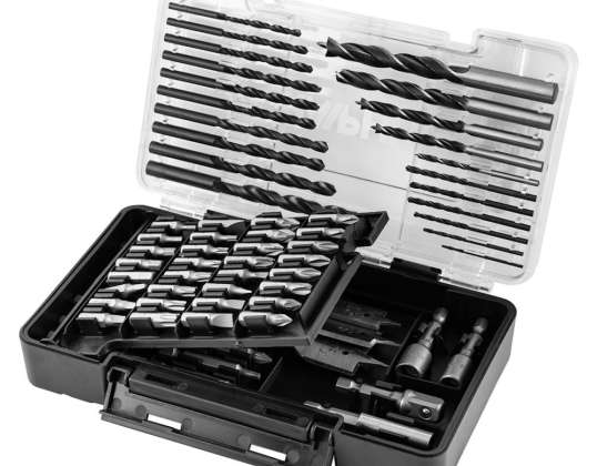 Drill and Bit Set. Socket. 66 pcs.