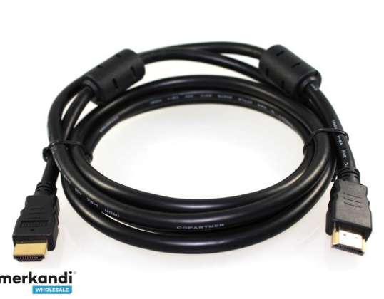 Reekin Câble HDMI - 1,5 mètres - FERRIT FULL HD (haute vitesse avec Ethernet)