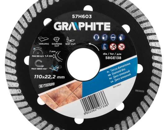 Diamantskive for kutting 110x22.2xmm for 58GE138
