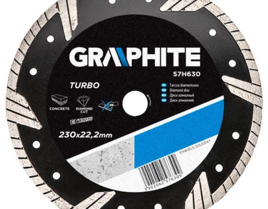 Diamantzaagblad 230 x 22.2 mm. turbo