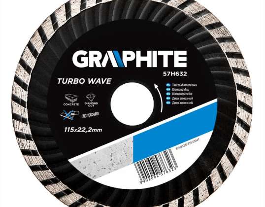 Diamond Blade 115 x 22.2 mm. turbo wave