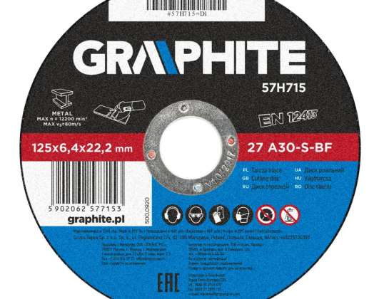 Schuurwiel voor metaal 125 x 6.4 x 22.2 mm. 27 A30 S BF