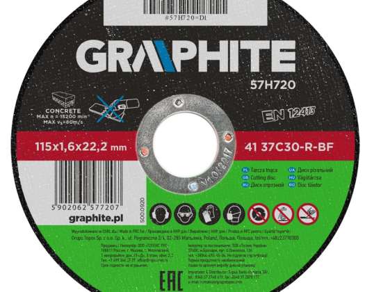 Snijdisk voor steen 115 x 1.6 x 22.2 mm. 41 37C30 R BF