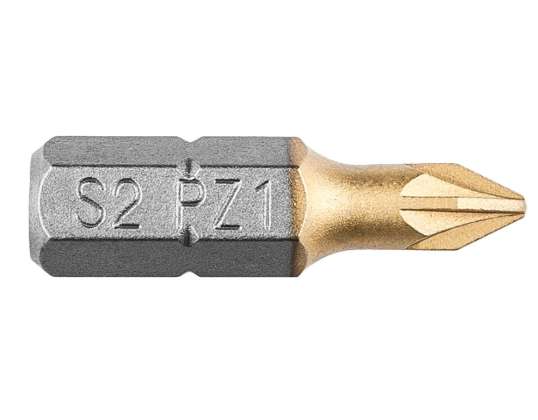 Skrutrekkerbits PZ1 x 25 mm. 2 stk.