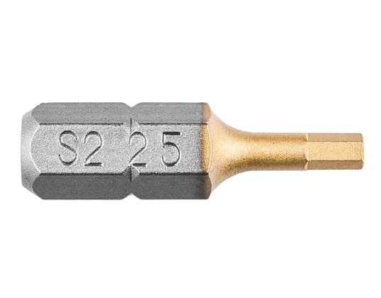HEX2.5 x 25 mm skrūvgriežuļu uzgaļi. 2 gab.