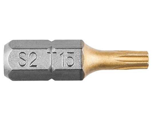 Schraubendreher-Bits TX15 x 25 mm. 2 Stück.