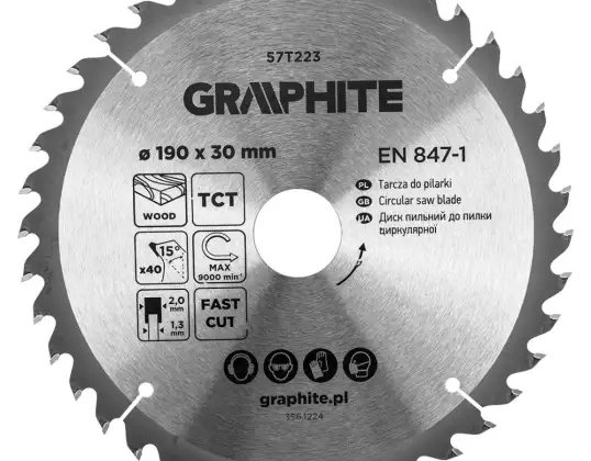 TOP 57T223 Circular saw blade. widiowa. 190 x 30 mm. 40 teeth