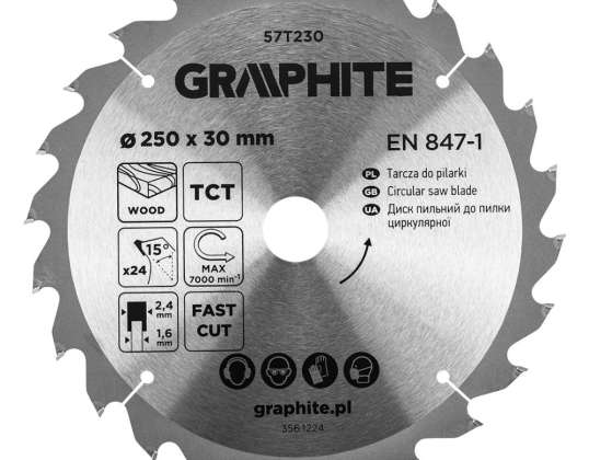 Saw blade. widiowa. 250 x 30 mm. 24 teeth