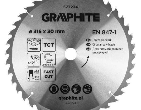 TOP 57T234 Ketassaeleht. widiowa. 315 x 30 mm. 40 hammast
