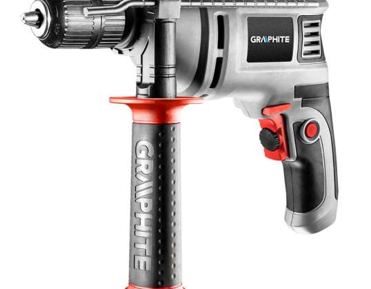 Klopboormachine 650W. Zelfborgende boorkop 13 mm. omwentelingen 0 3000 min??. 10 boorkoffers