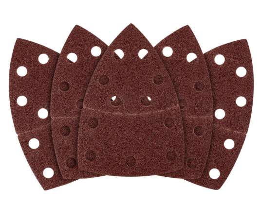 Velcro-Schleifpapiere. Eisen 102 x 152 mm. P40. 5 Stk. mit 11 Löchern