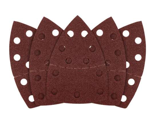 Velcro-Schleifpapiere. Eisen 102 x 152 mm. P60. 5 Stk. mit 11 Löchern