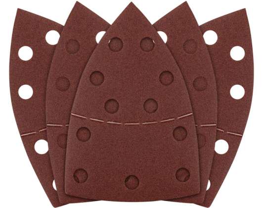 Velcro-Schleifpapiere. Eisen 102 x 152 mm. P150. 5 Stk. mit 11 Löchern