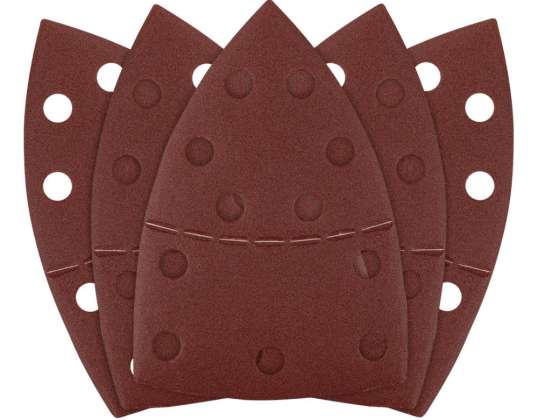 Velcro-Schleifpapiere. Eisen 102 x 152 mm. P180. 5 Stk. mit 11 Löchern