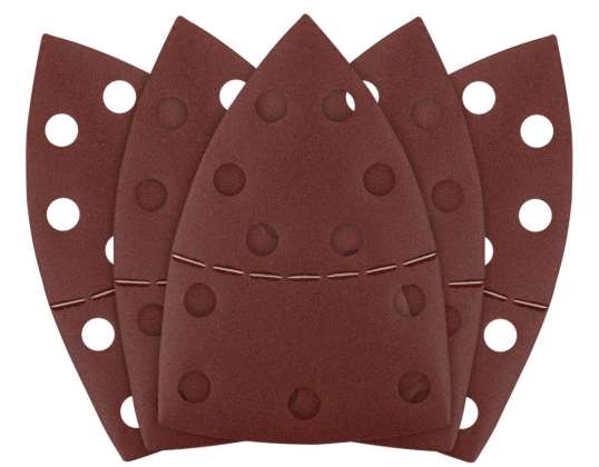 Velcro-Schleifpapiere. Eisen 102 x 152 mm. P220. 5 Stk. mit 11 Löchern