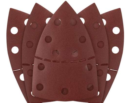 Velcro-Schleifpapiere. Eisen 102 x 152 mm. P240. 5 Stk. mit 11 Löchern