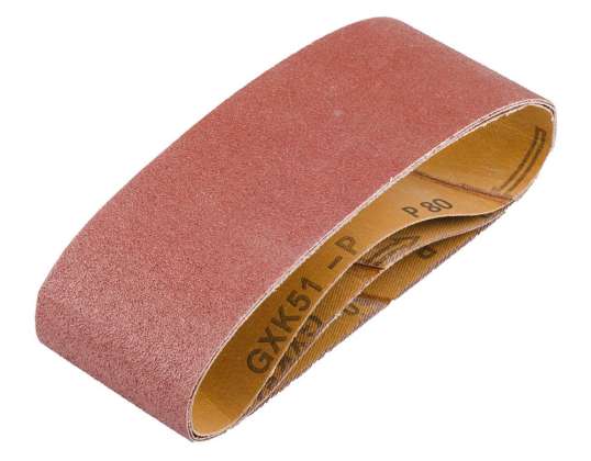 Courroies 75 x 457 mm. P80. 3 pièces