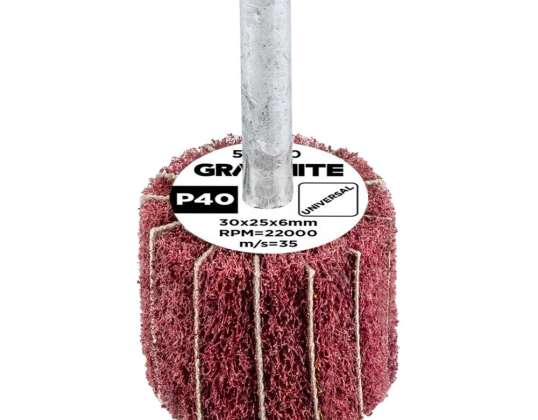 Mounted mop 30 x 25 x 6 mm. P40