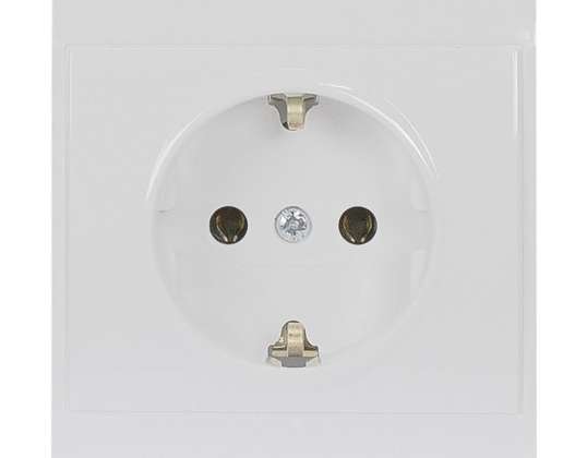 Einzelsteckdose p/t 2P Z. Schuko Luna. 16A. 250V. PT 17L. weiß