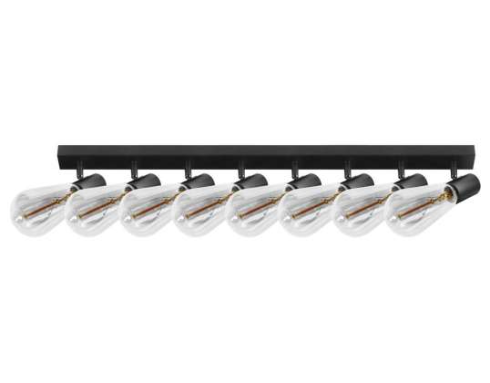 RIO SP 8. applique da muro e soffitto. E27 max. 8x60W. IP20. nera