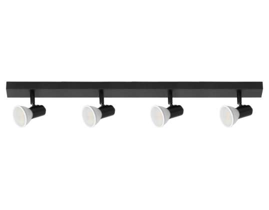 RIO SP 4. wall and ceiling fixture. GU10 max. 4x60W. IP20. black