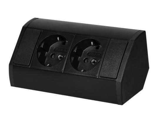 Розетка для мебели 2x2P Z Schuko . черная