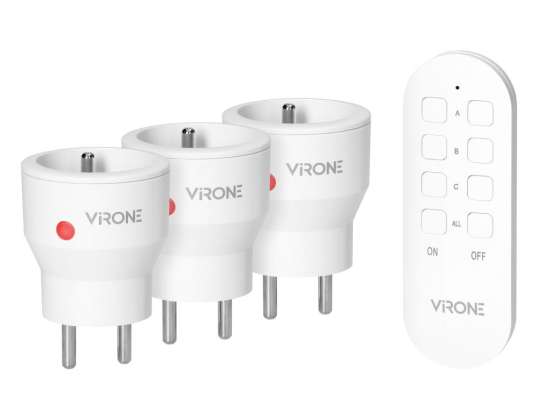 Een set MINI draadloze stopcontacten. bestuurd met afstandsbediening 3 1. 2300W