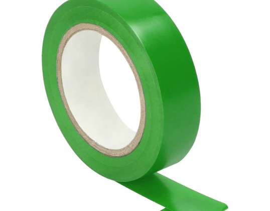 Grünes Isolierband. Flammschutzmittel. Breite 15mm. Dicke 0,13 mm. Länge 10m