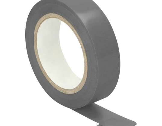 Zestaw 10 taśm izolacyjnych 15mm. szara. uniepalniona. grubość 0.13mm. długość 10m
