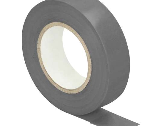 Grey insulating tape. flame retardant. width 19mm. thickness 0.13mm. length 20m