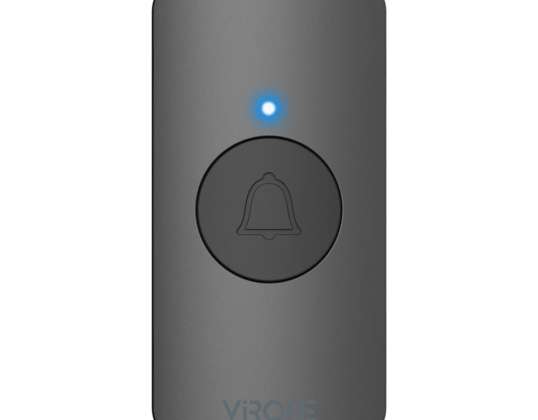Battery-powered wireless button for expanding ENGA series doorbells. Black