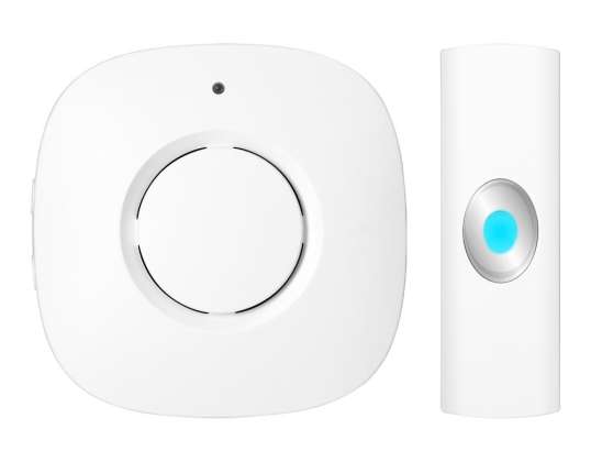 KALA AC. trådløst netværk dørklokke. læringssystem. 38 lyde. 250m. hvid