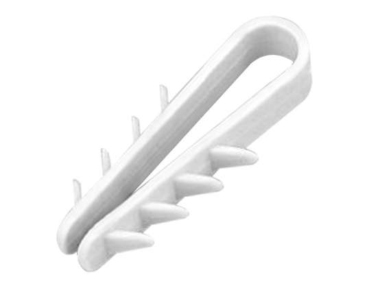 Support de câble à enfoncer. câble rond ? 12mm. blanc. 100 pièces