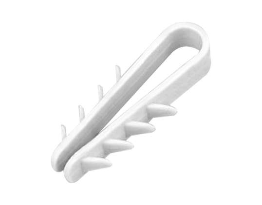 Support de câble à enfoncer. câble rond ? 8mm. blanc. 20 pièces