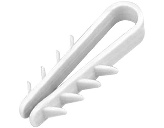 Support de câble à enfoncer. câble rond ? 18mm. blanc. 20 pièces