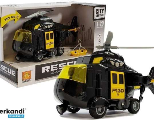 Batteriebetriebener Rettungshubschrauber 1:20 Schalllicht